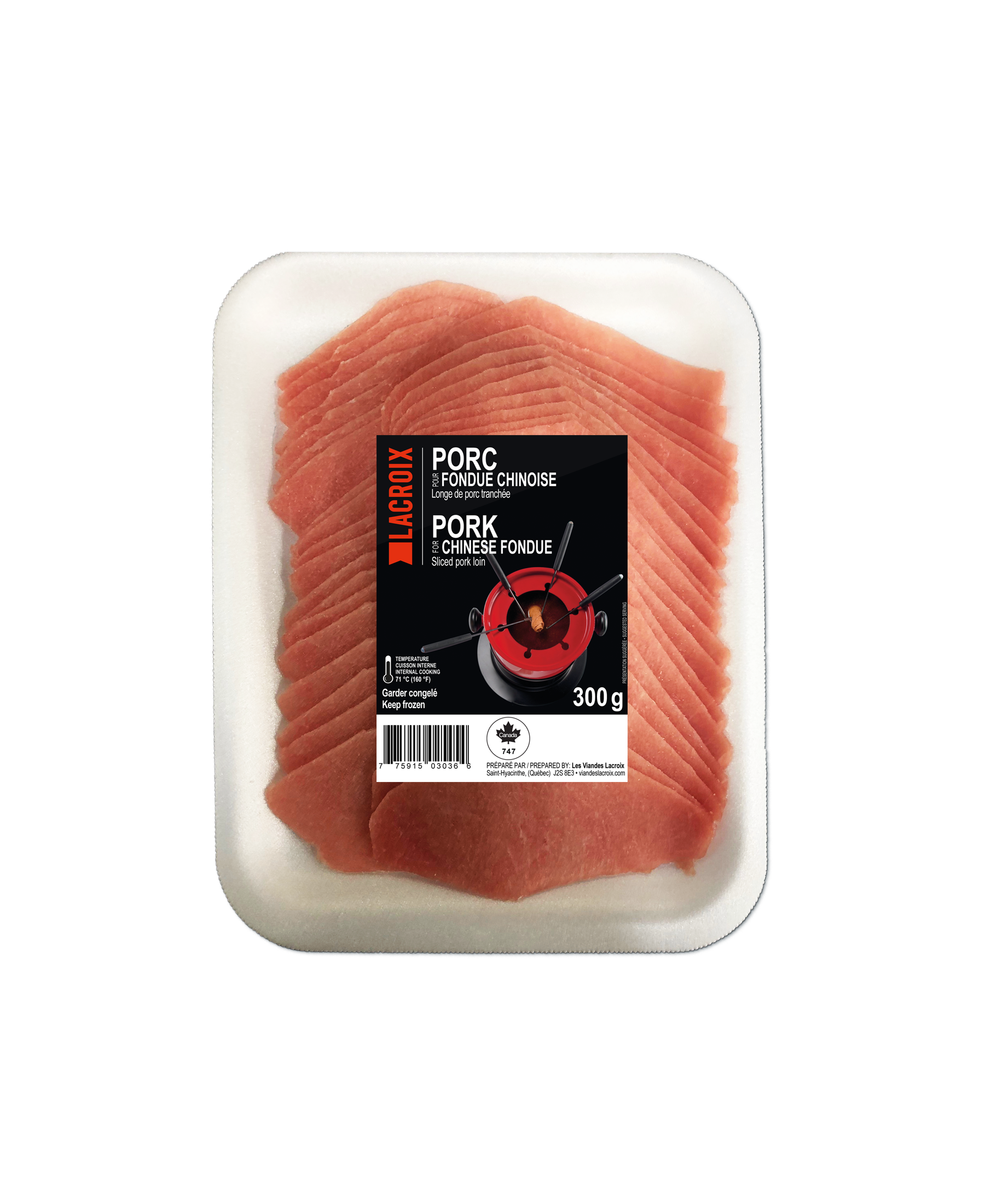 Viandes Lacroix - Thinly sliced pork